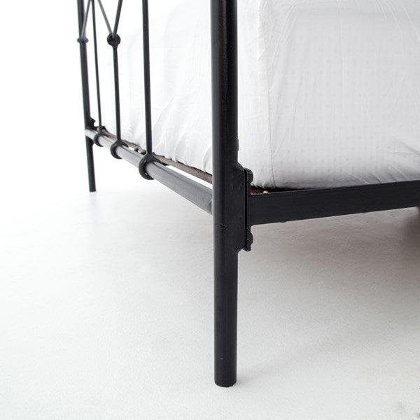 Casey iron bed in black