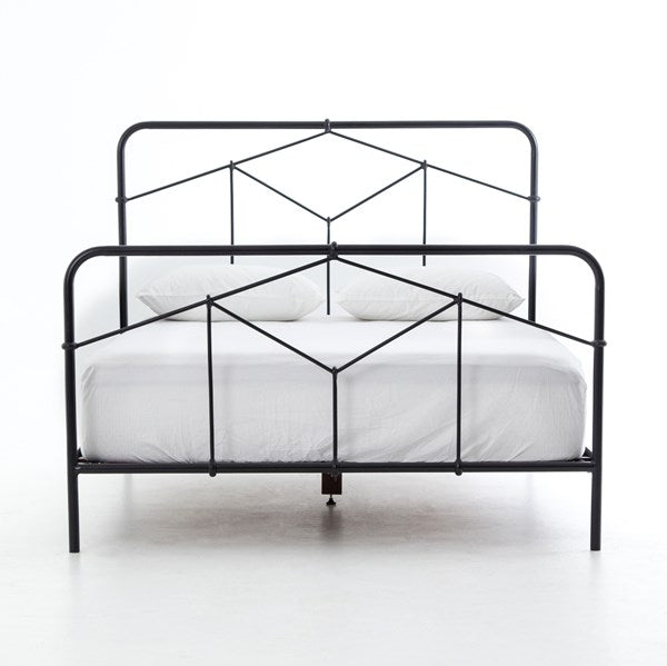 Casey iron bed in black
