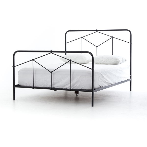 Casey iron bed in black