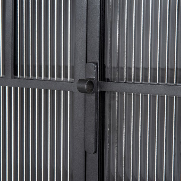 Violet sideboard glass and latch detail