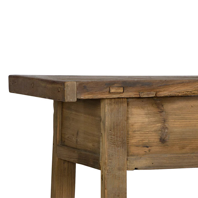 Village Console Table with Shelf detail