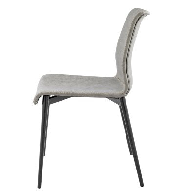 Jayden Dining Side Chair: Product Side View in Vintage Gray Mist
