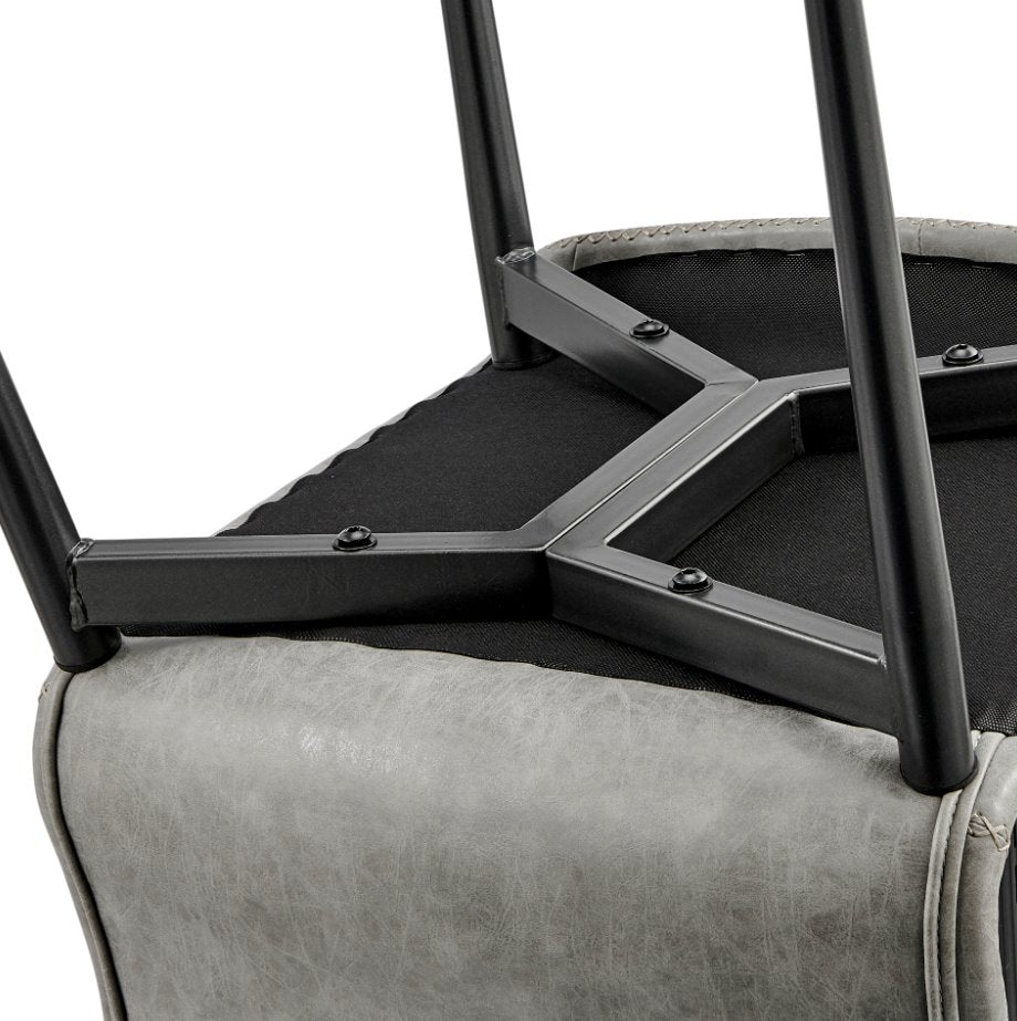 Jayden Dining Side Chair: Bottom of the Chair View in Vintage Gray Mist