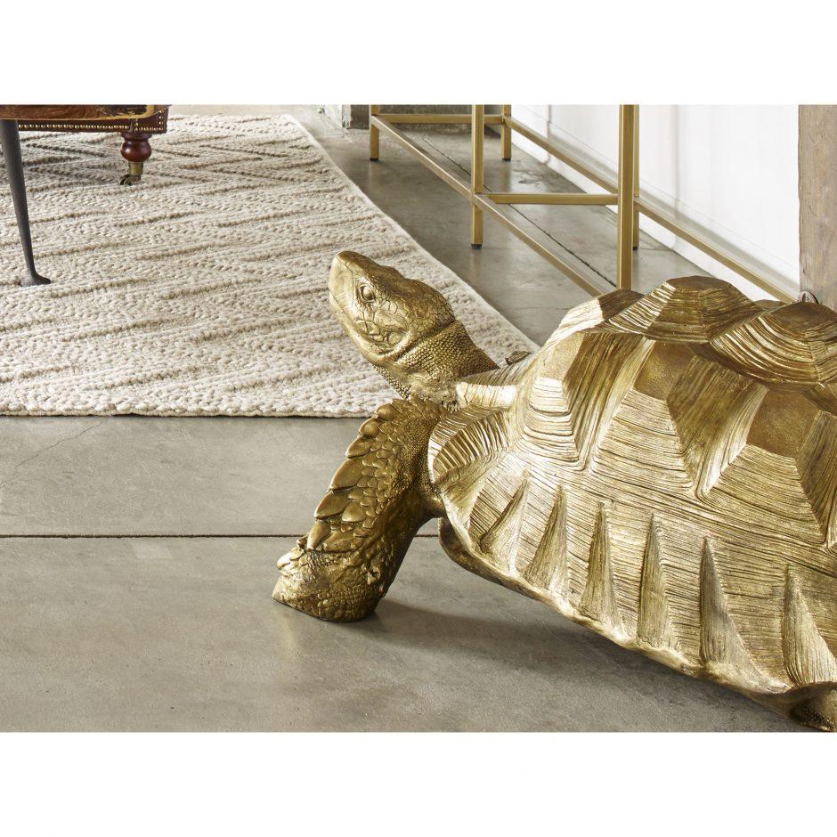 Golden Tortoise Sculpture - Moe's