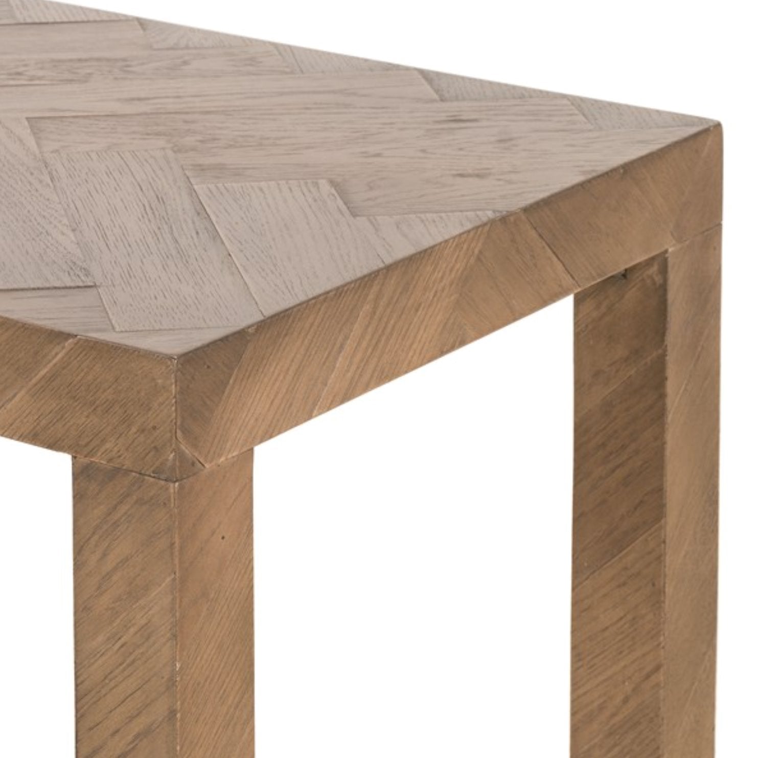 Lamar Console Table in Matte Brown Veneer: Up-Close Product View