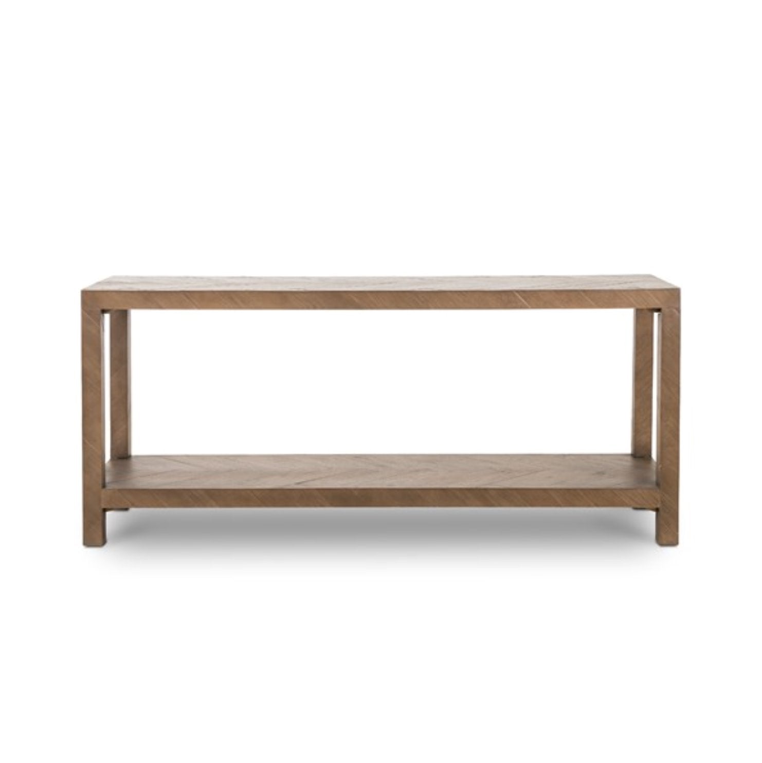 Lamar Console Table in Matte Brown Veneer: Product View