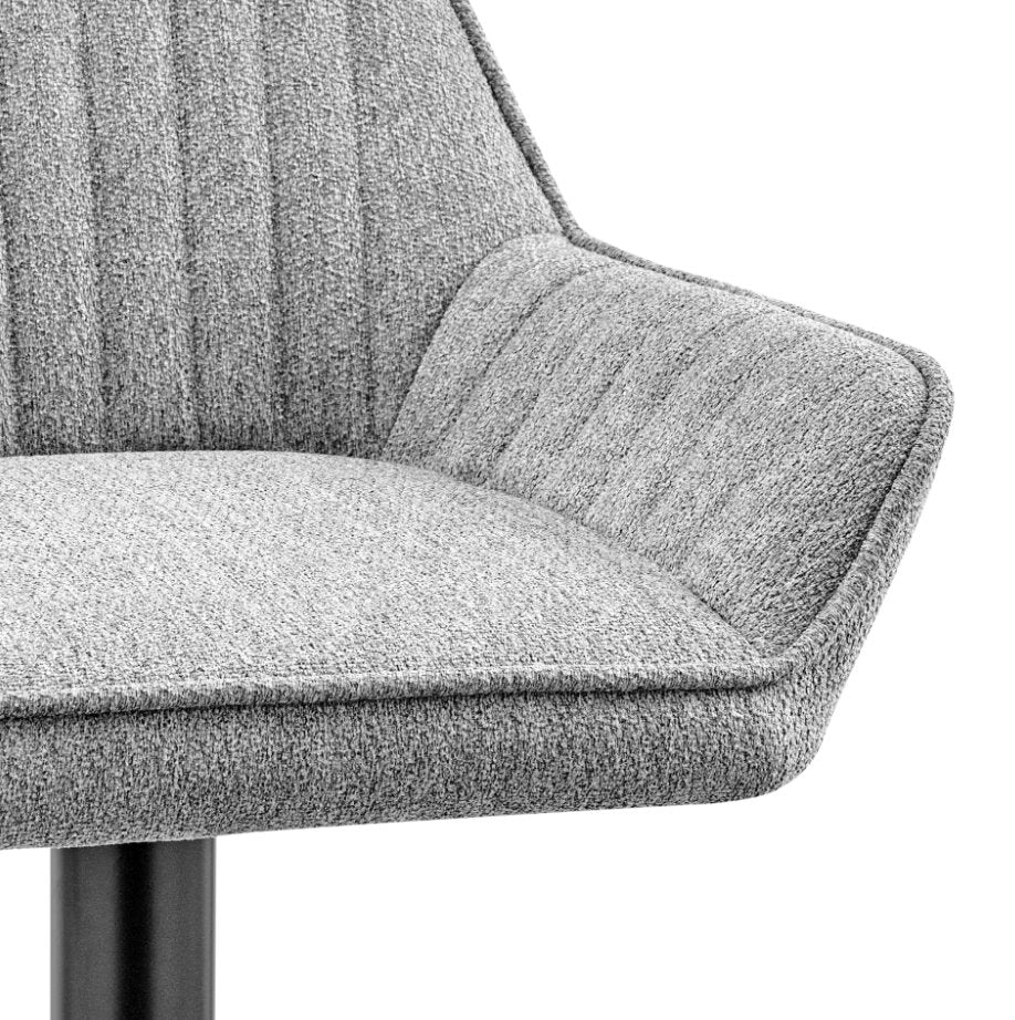 Luther Swivel Gaslift Bar Stool: Up-Close view of bar seat