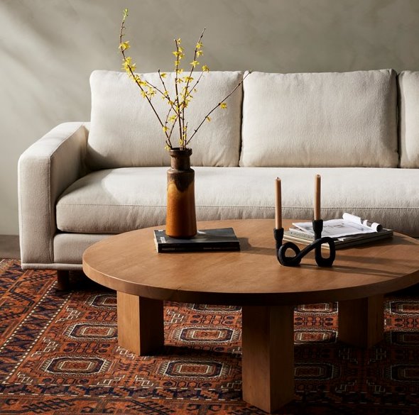 Mesa Round Coffee Table in size 48": Product Style View