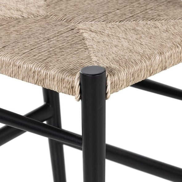 Muestra Counter Stool: Up-Close View of Wicker Seat