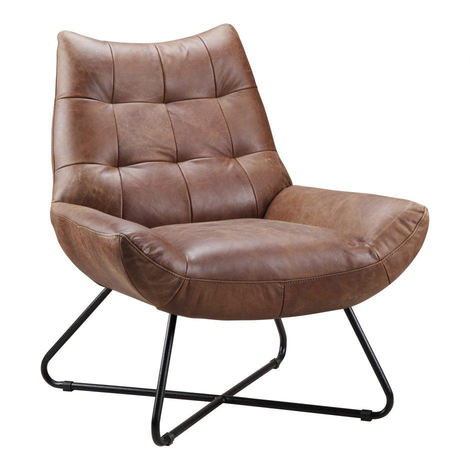 Graduate Leather Lounge Chair - Moe's