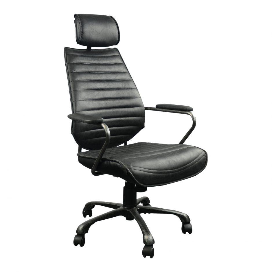 Executive Leather Swivel Office Chair - 2 Colors - Moe's