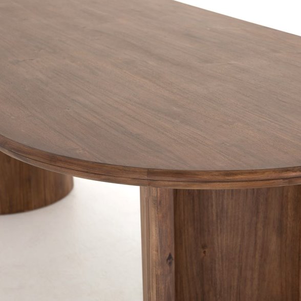 Paden Dining Table: Up-Close Oval Tabletop View 2