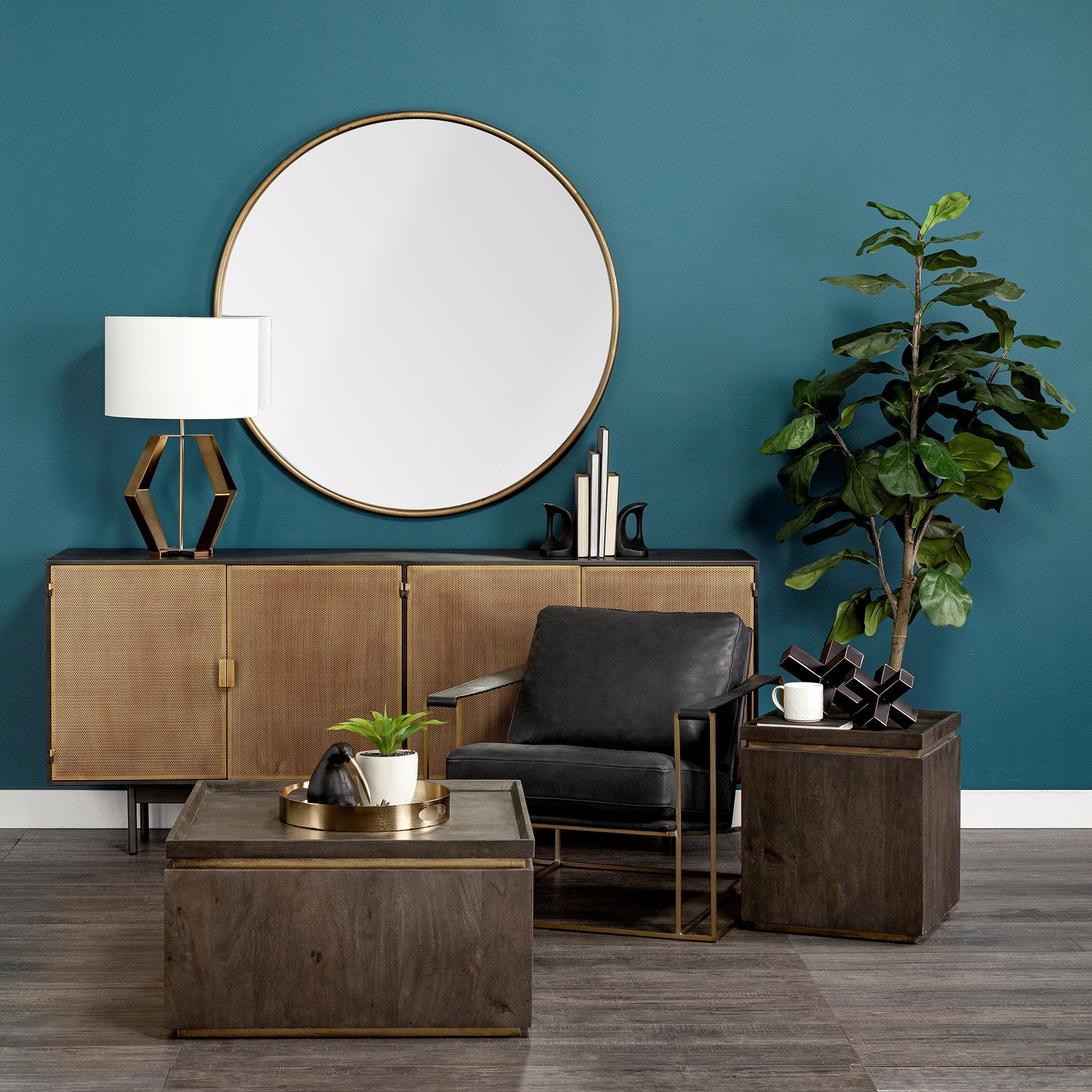 Piper Round Mirror - 2 Finish Options - Mercana