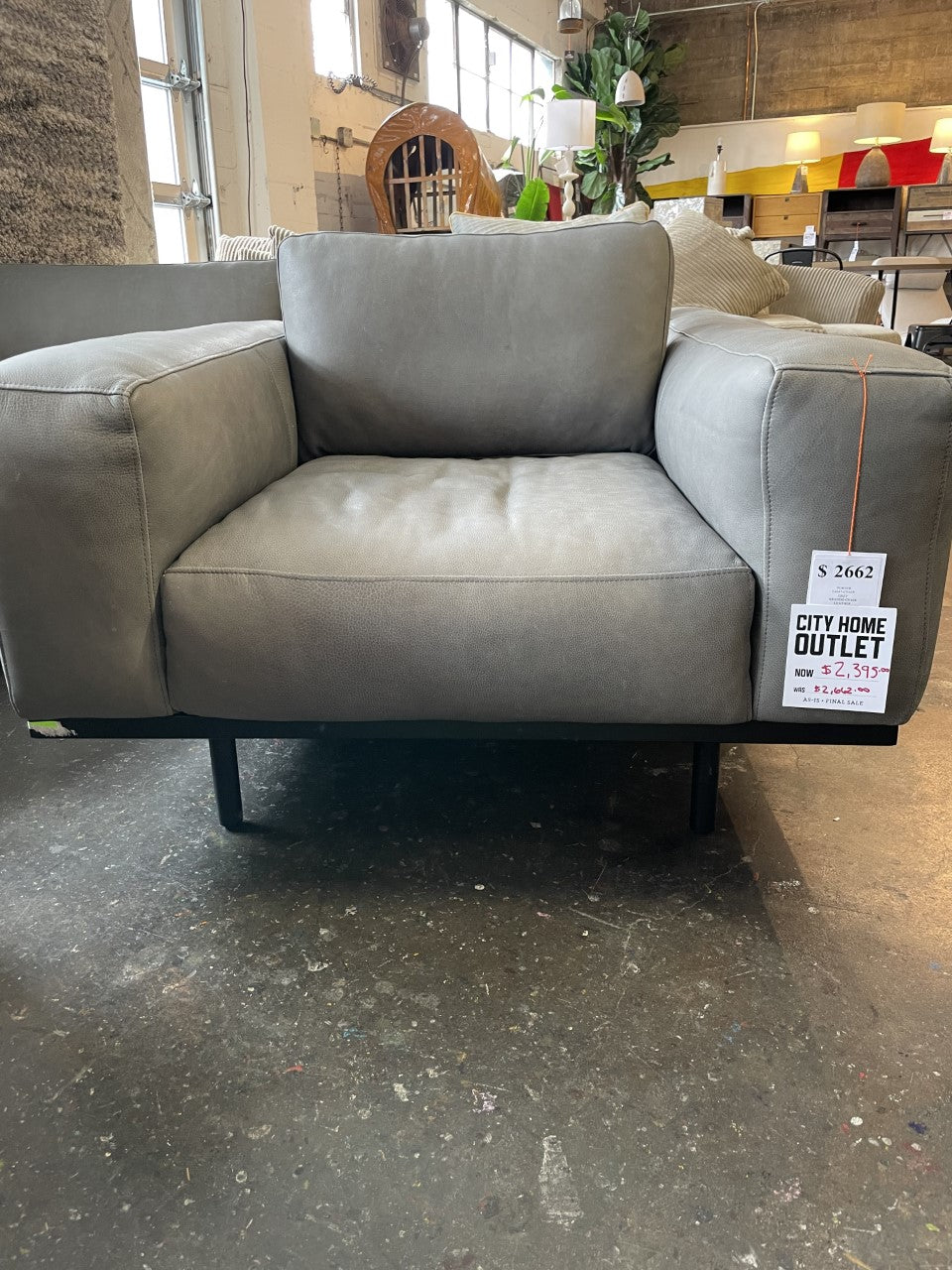 Final Sale - Brando Leather Chair City Home PDX