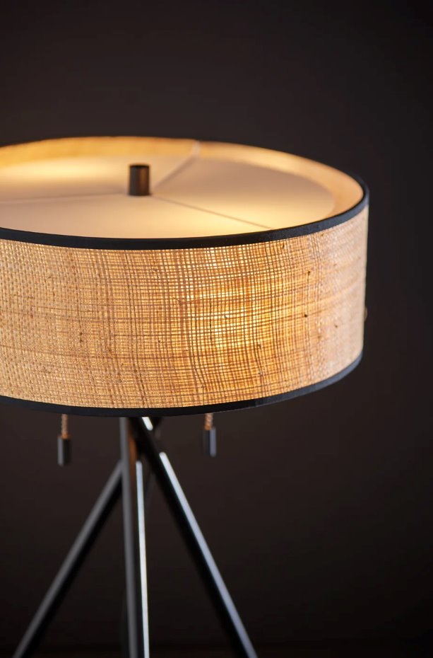 Bushwick Table Lamp: Rattan Material View