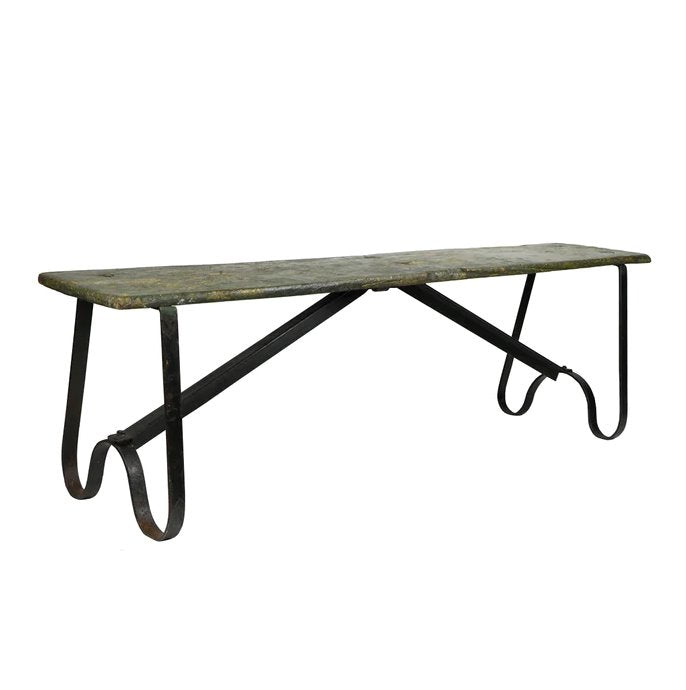 Vintage Indian Park Bench: Different Frame View