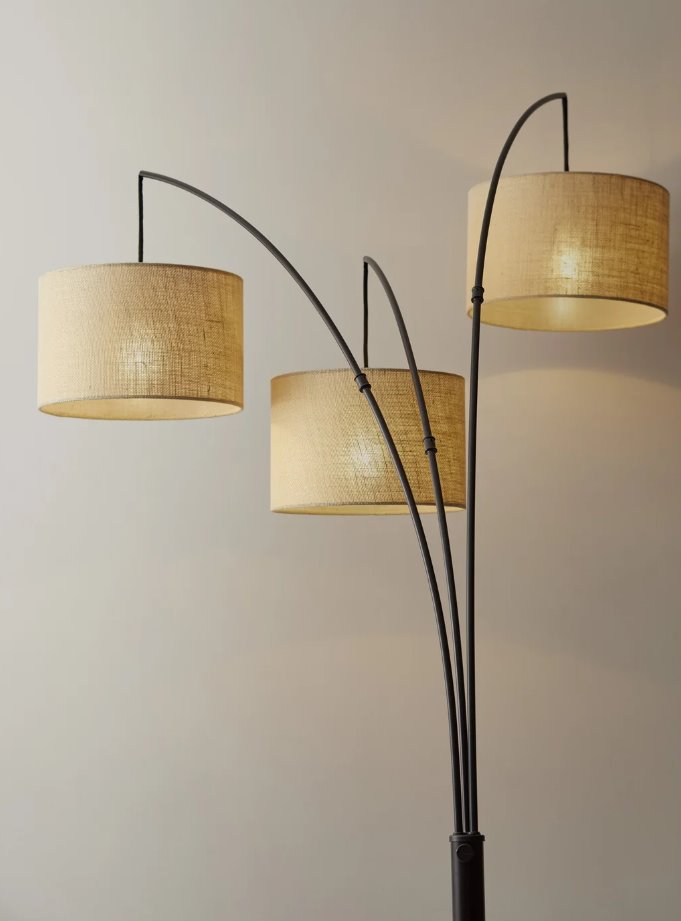 Trinity Arc Lamp: Shades View