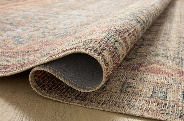 Aubrey Rug Ocean/Spice: Folded View