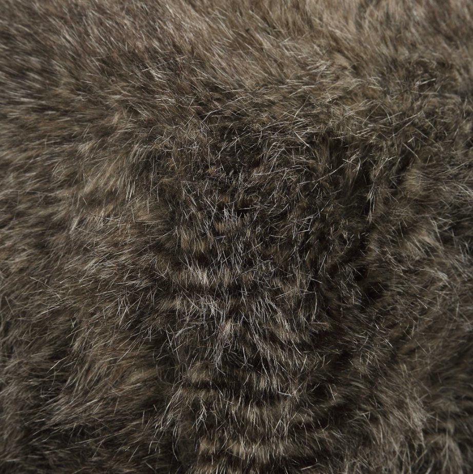 Jayna Ottoman: Up-Close Faux Fur View