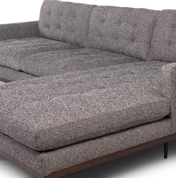 Lexi 2-Piece Upholstered Sectional: Up-Close Chaise View
