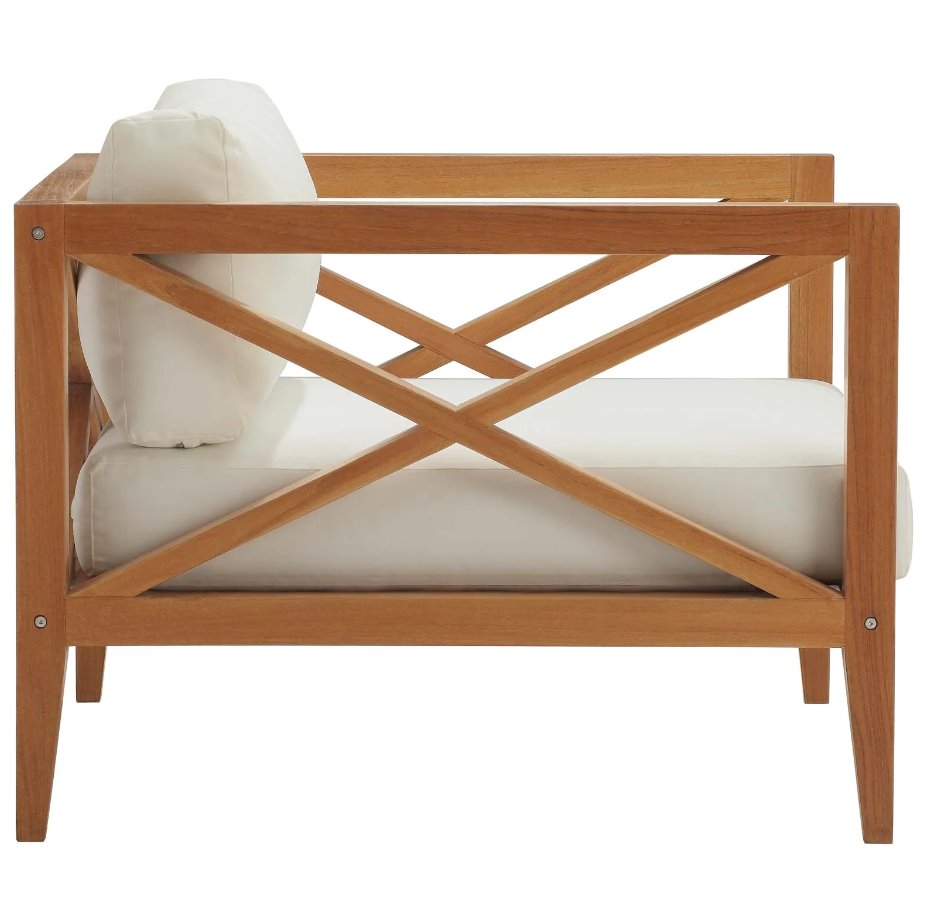 Northlake Outdoor Patio Premium Grade A Teak Wood Armchair: Side View