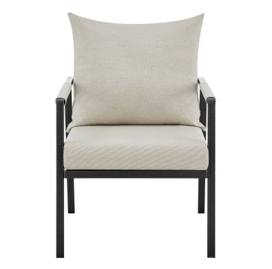 Rivano Fabric Outdoor Accent Arm Chair: Product View-Coastal Taupe