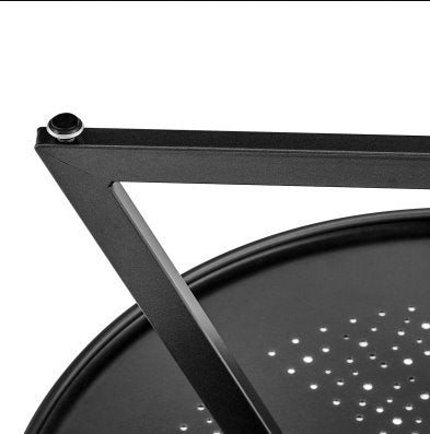 Markle KD Outdoor Metal Round Coffee Table: Up-Close Table Leg View