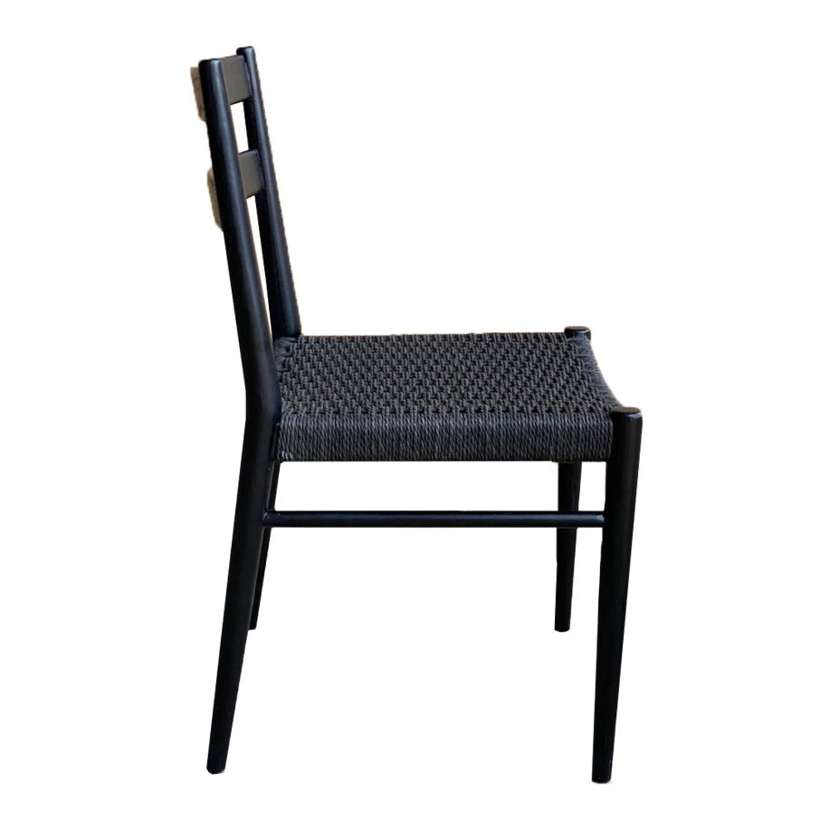 Jakarta Woven Seat Dining Chair: Side View