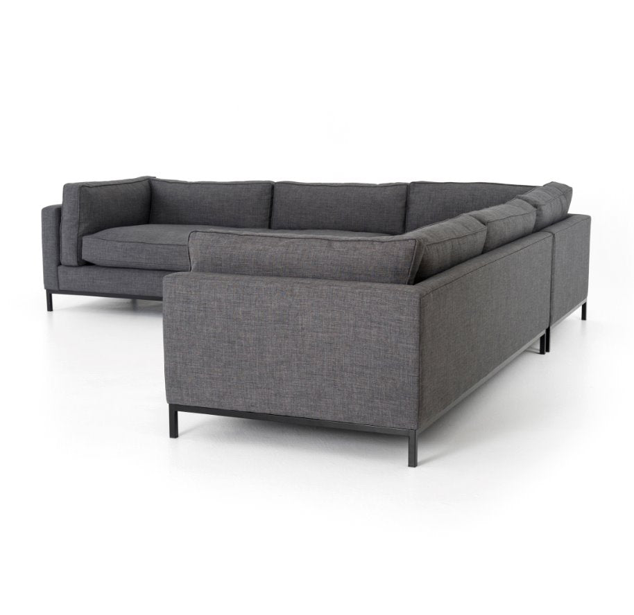 Grammercy 3-Piece Sectional in Bennett Charcoal