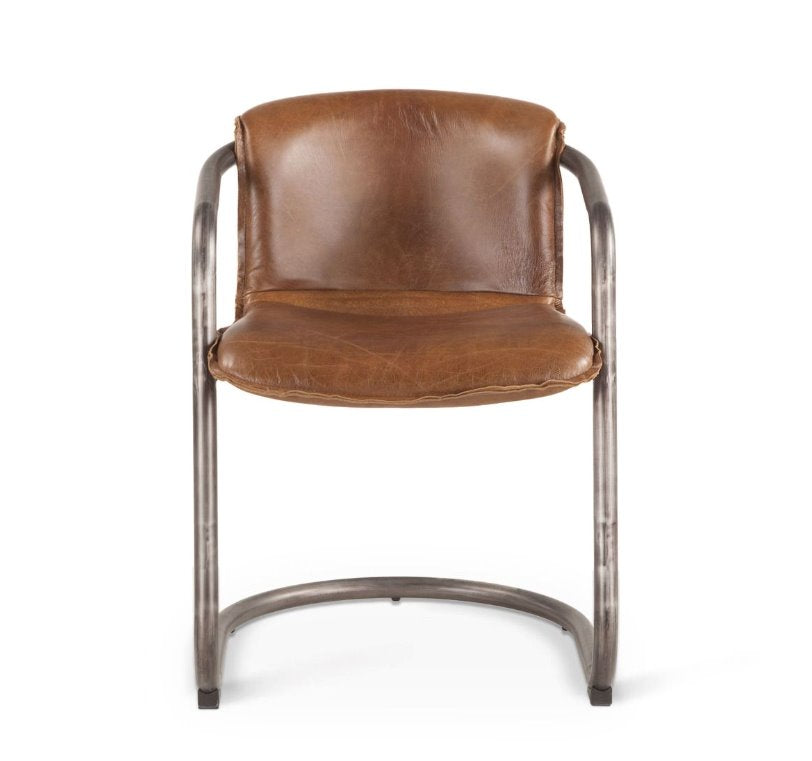 Portofino Berham Chestnut Dining Chairs- Front View