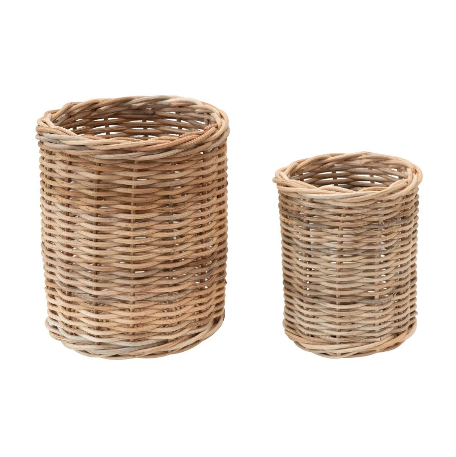 Hand-Woven Wicker Baskets: Available at City Home PDX