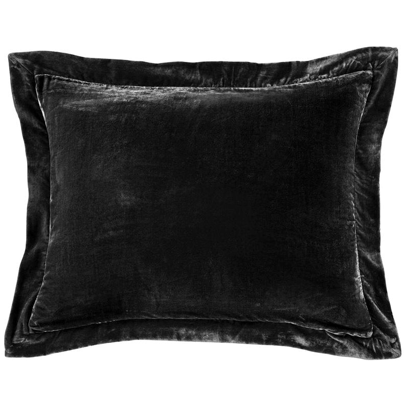 Stella Faux Silk Velvet Flanged Dutch Euro Pillow: Available at City Home PDX
