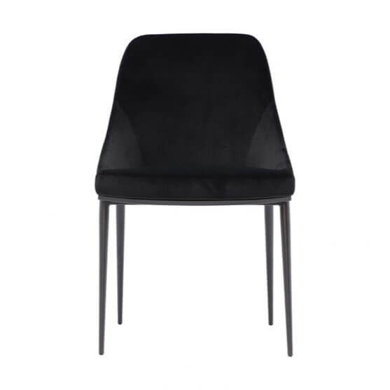 Sedona chair in shadowed black velvet