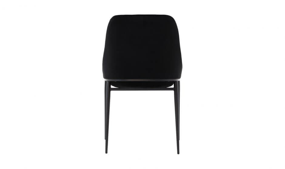 Sedona chair in shadowed black velvet back