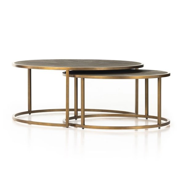 Shagreen Nesting Coffee Table: Front Product View