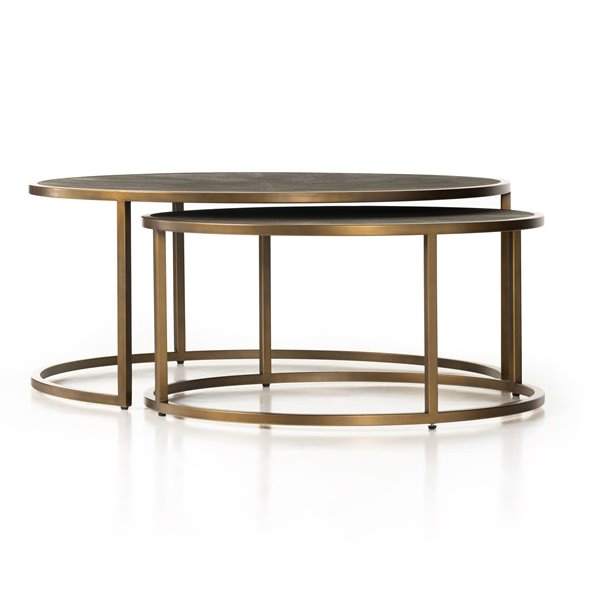 Shagreen Nesting Coffee Table: Product Quarter View