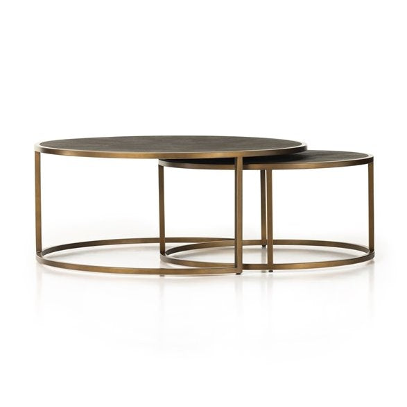Shagreen Nesting Coffee Table: Available at City Home PDX