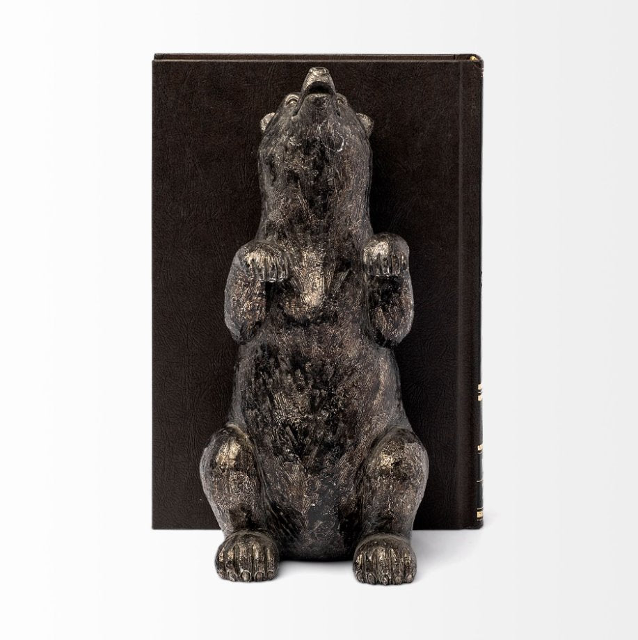 Sleuth Grizzly Bear Bookends: One Grizzly Bear Bookend View