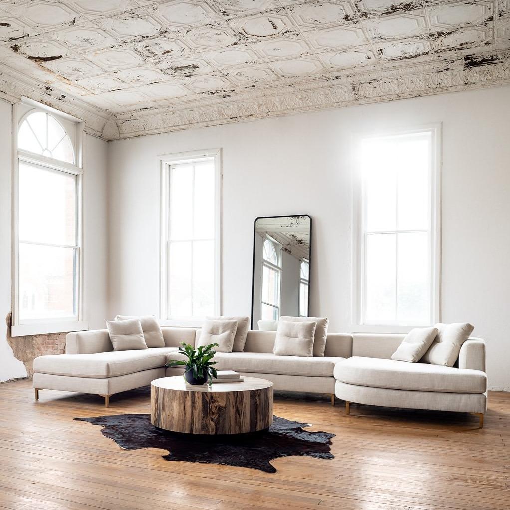 Hudson Round Coffee Table - 3 Wood Options - Four Hands