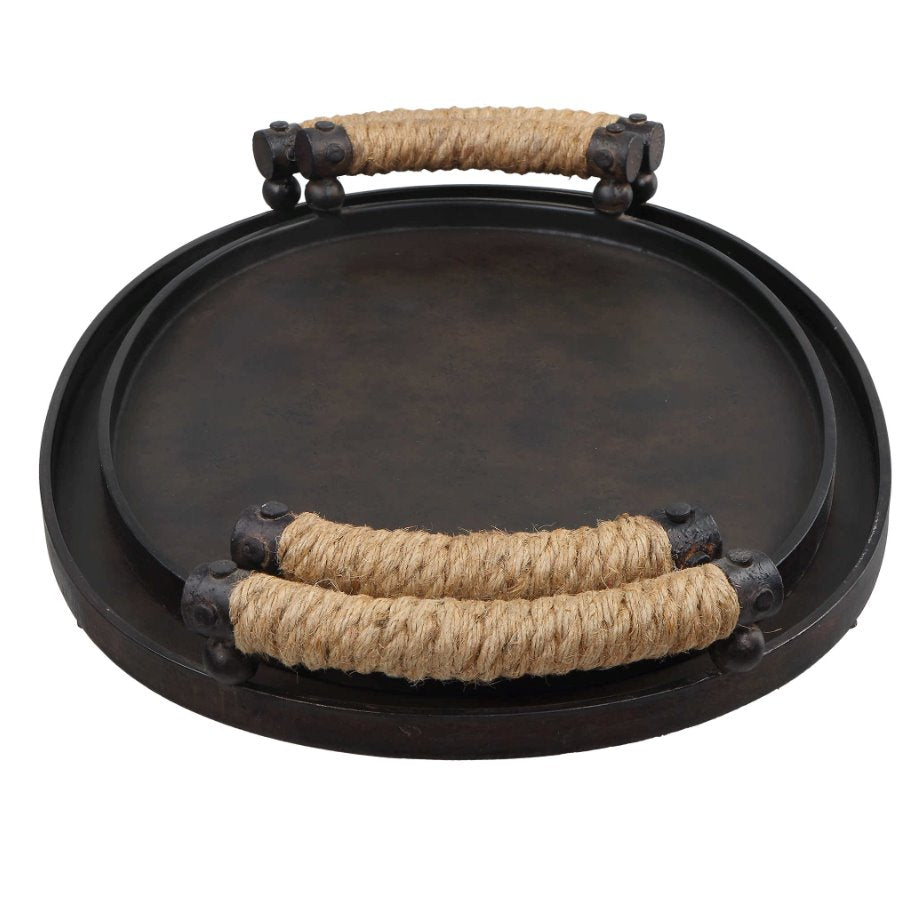 Viggo Trays Set of Two: Trays Stacked Together View