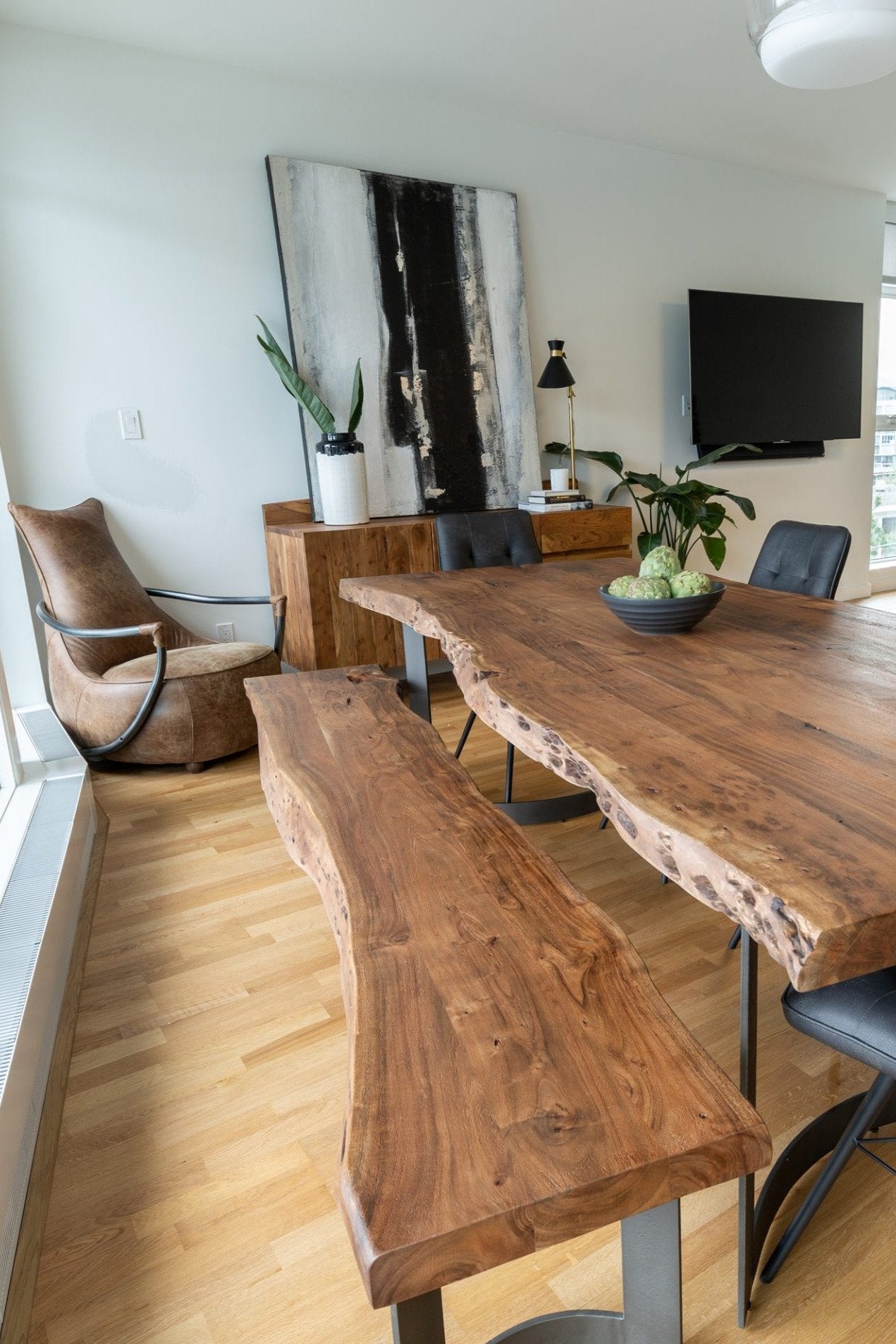 Bent Dining Bench - 3 Sizes - Moe's