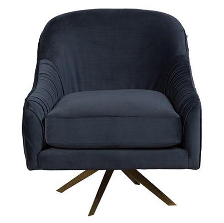 Eloise Blue Swivel Chair - Porter
