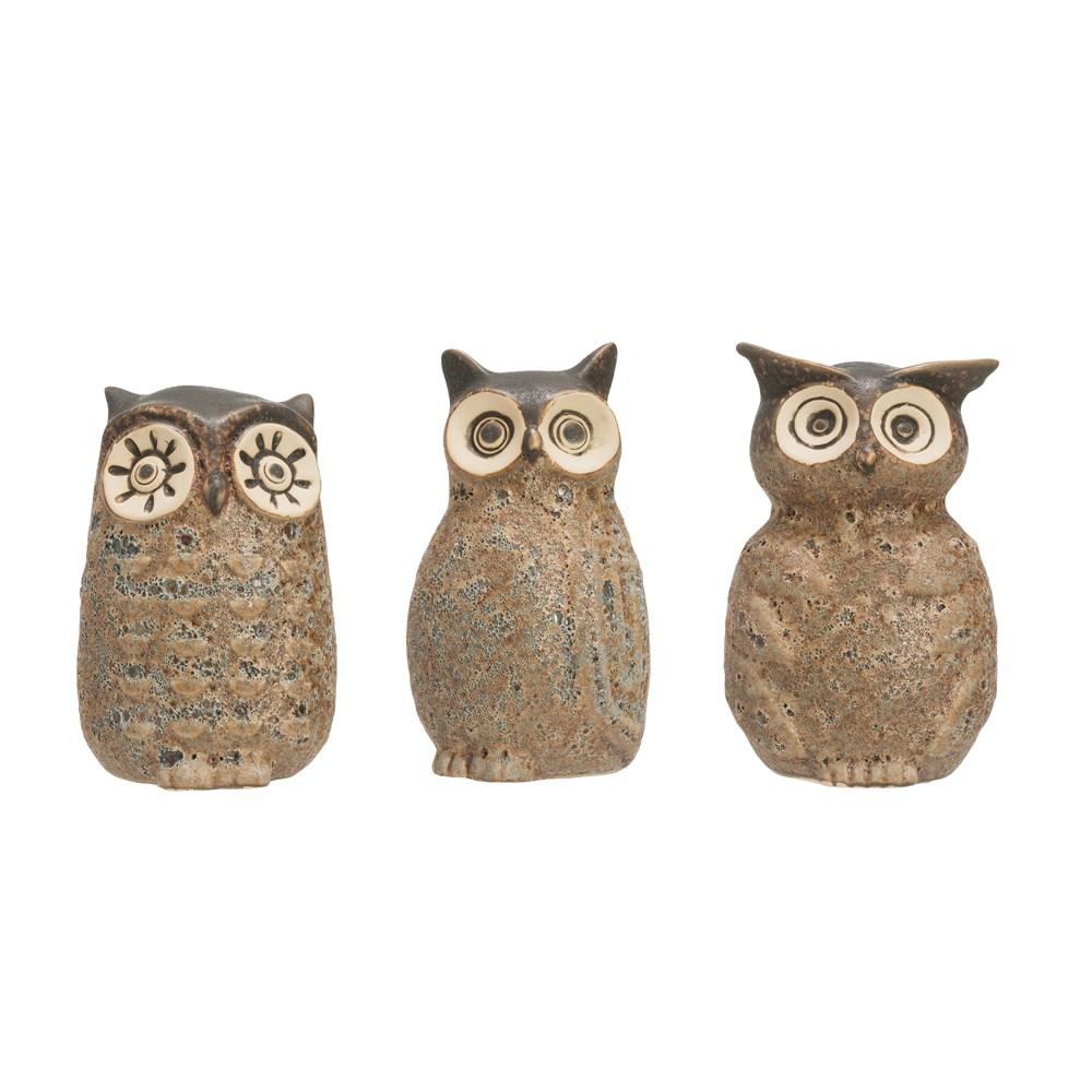 Stoneware Owl Vase - 3 Styles - Creative Co-Op