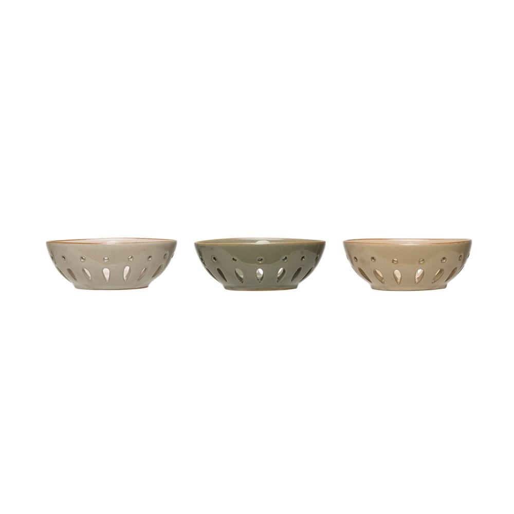 Stoneware Berry Bowls – 3 Colors - Creative Co-Op