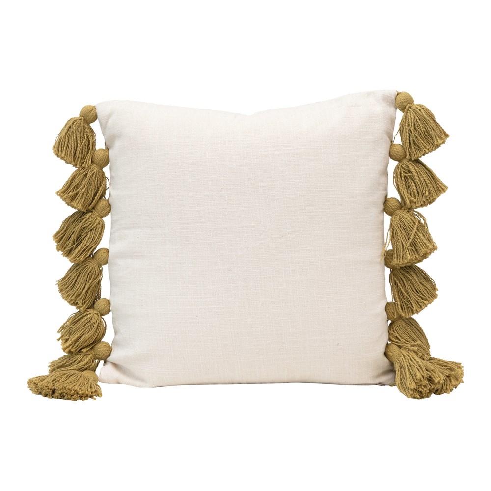 palm pillow with tassels
