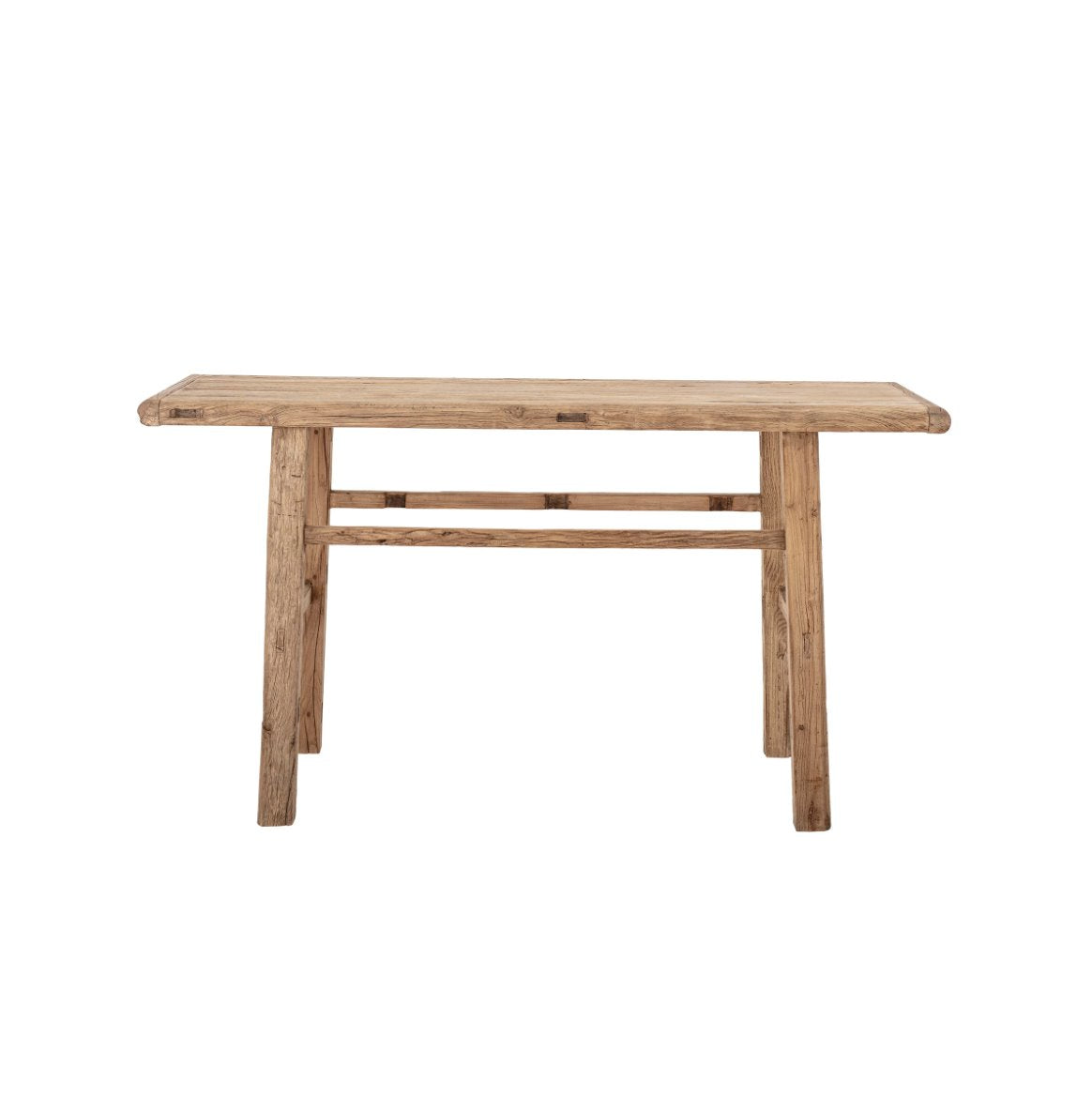 Reclaimed Elm Wood Console Table front view