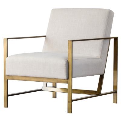 Francis Fabric and Metal Arm Chair New Pacific Direct City Home - Main Image