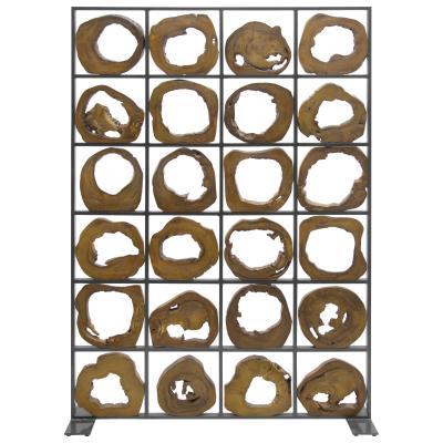 Teak and Metal Kenan Divider - New Pacific Direct