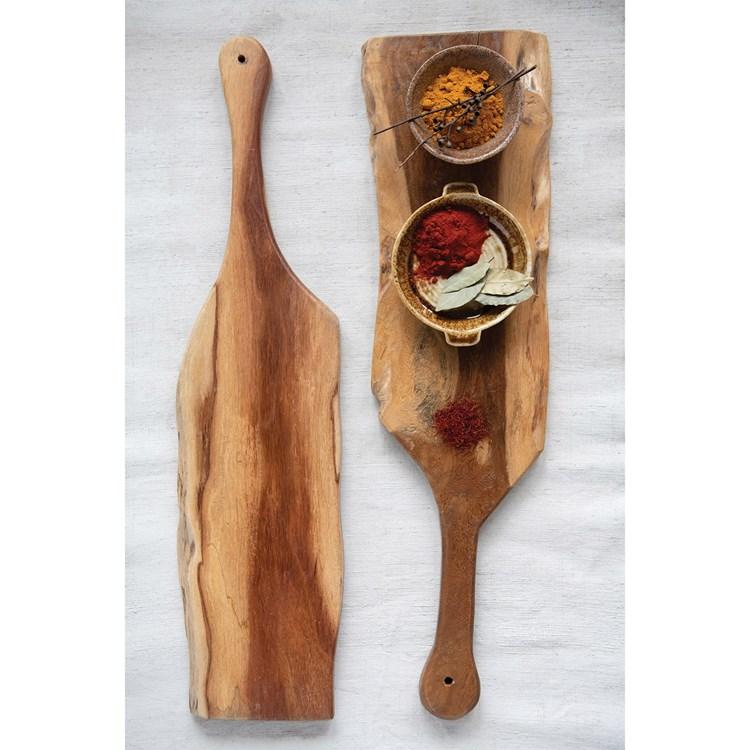 Live-Edge Acacia Wood Cheese Board - Creative Co-Op