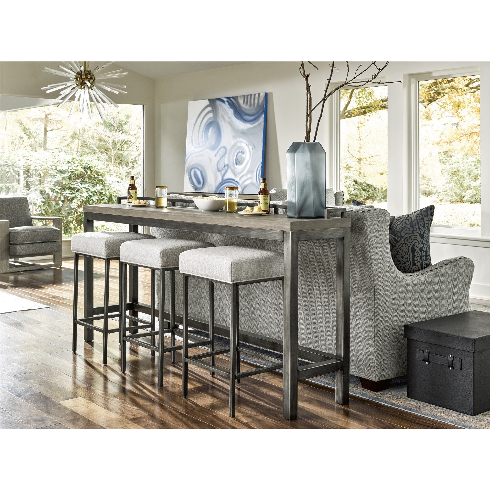 Mitchell Console Table w/3 Stools - Universal
